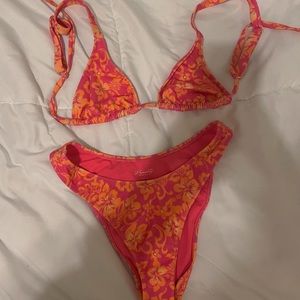 pacsun • floral bikini • size top s | bottom xs